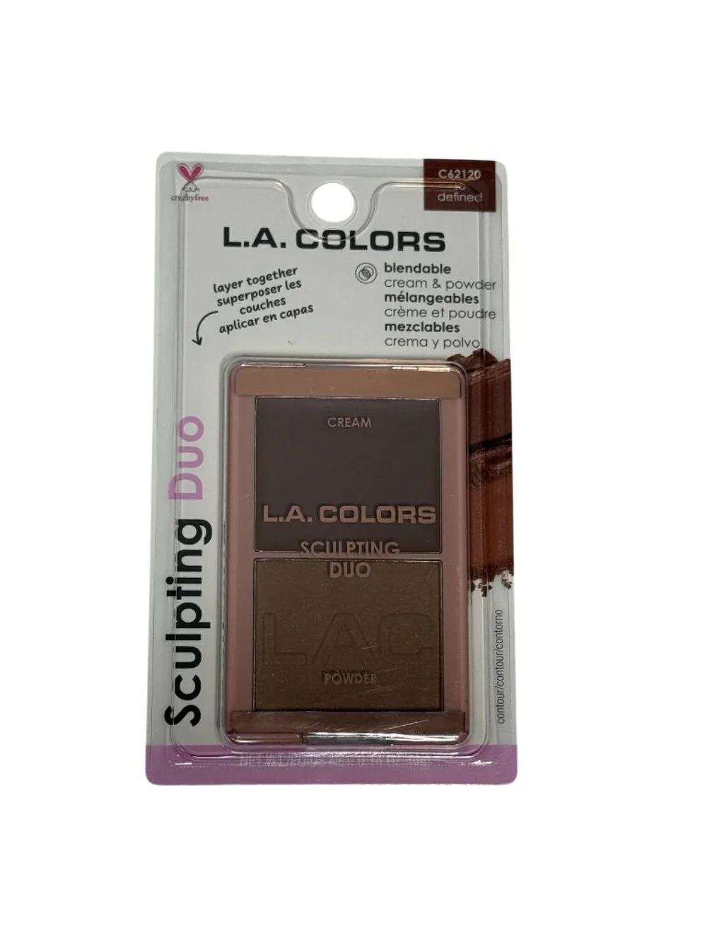 L.A. Colors Sculpting Duo Cream Powder Contour So Defined Blendable Makeup New